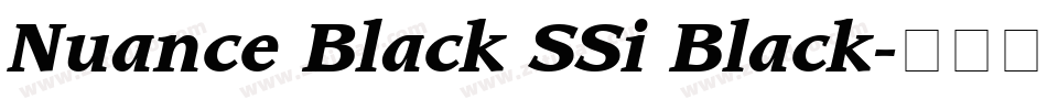 Nuance Black SSi Black字体转换